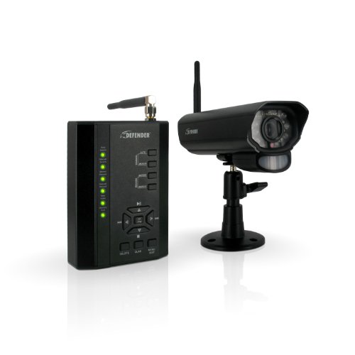 Defender Digital Wireless DVR Security System with receiver, SD Card Recording and Long Range Night Vision Camera